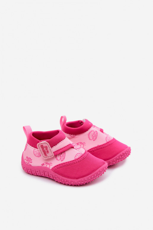 Sapatos infantis rosa com fechos adesivos PROINATER PRO-26-48-101B