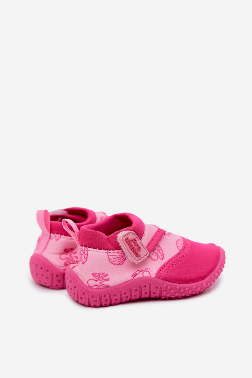Sapatos infantis rosa com fechos adesivos PROINATER PRO-26-48-101B