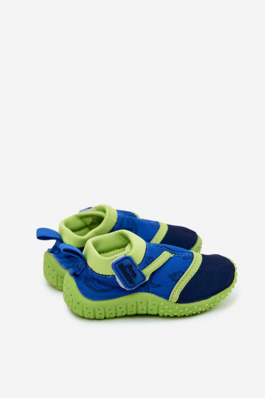 Sapatos infantis verdes com fechos adesivos PROINATER PRO-26-48-100B