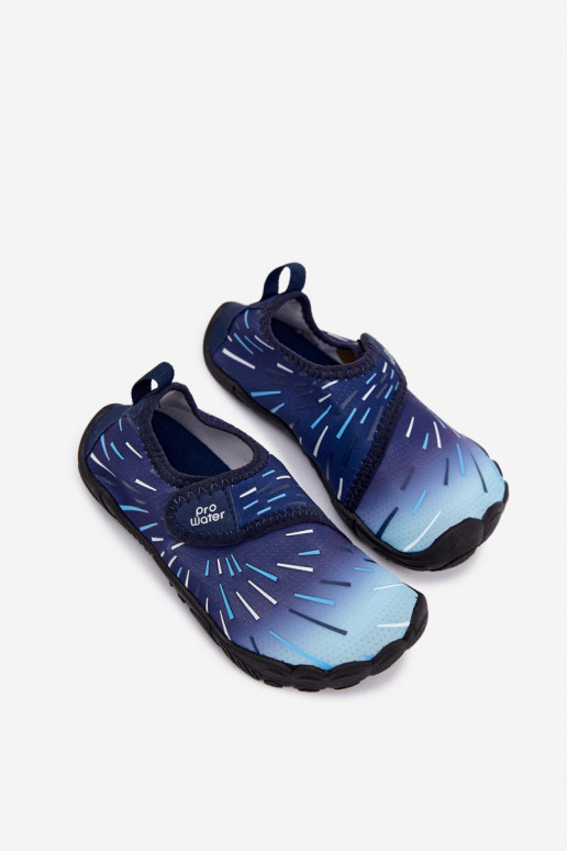 Sapatos infantis azul escuro com fechos adesivos PROINATER PRO-26-48-102K