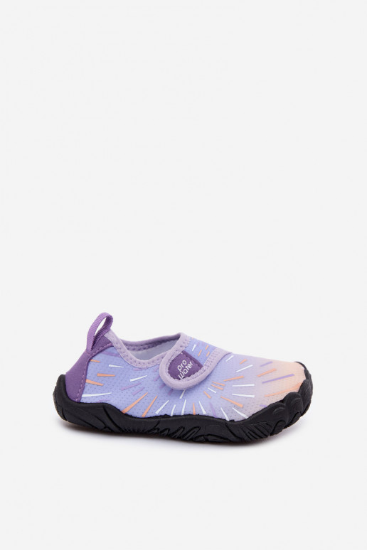 Sapatos infantis roxos com fechos adesivos PROINATER PRO-26-48-103K