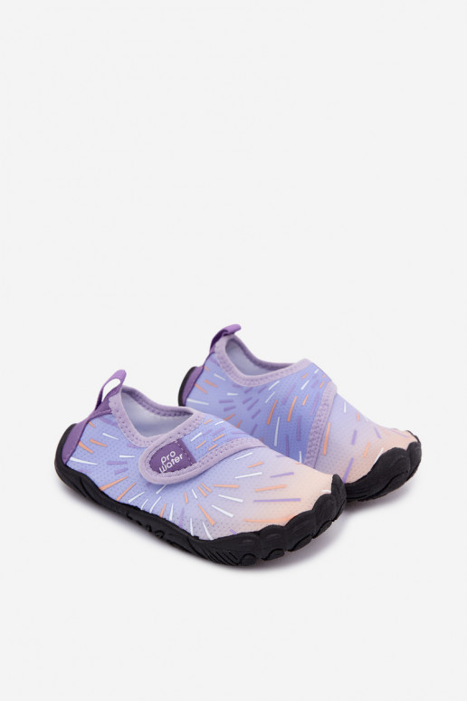Sapatos infantis roxos com fechos adesivos PROINATER PRO-26-48-103K