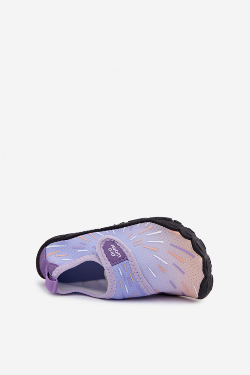 Sapatos infantis roxos com fechos adesivos PROINATER PRO-26-48-103K