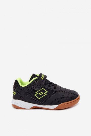 Sapatos desportivos infantis pretos com fechos adesivos LOTTO INHIZZER 2600120K 2
