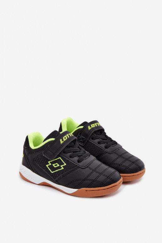 Sapatos desportivos infantis pretos com fechos adesivos LOTTO INHIZZER 2600120K