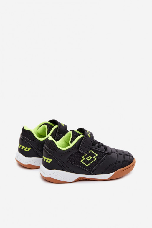 Sapatos desportivos infantis pretos com fechos adesivos LOTTO INHIZZER 2600120K