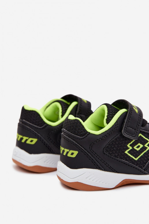 Sapatos desportivos infantis pretos com fechos adesivos LOTTO INHIZZER 2600120K