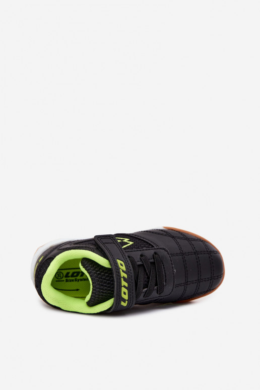 Sapatos desportivos infantis pretos com fechos adesivos LOTTO INHIZZER 2600120K