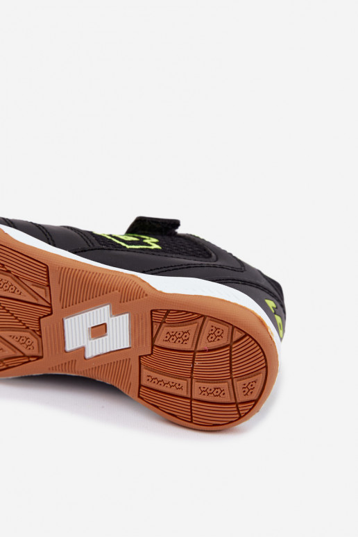 Sapatos desportivos infantis pretos com fechos adesivos LOTTO INHIZZER 2600120K
