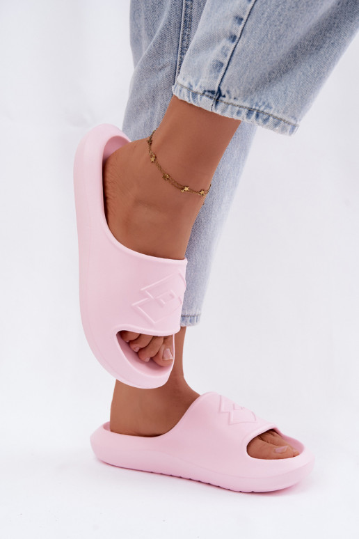 Chinelos leves femininos LOTTO SLAY 2400471U cor rosa