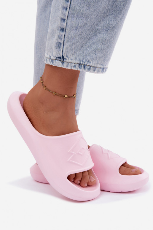 Chinelos leves femininos LOTTO SLAY 2400471U cor rosa