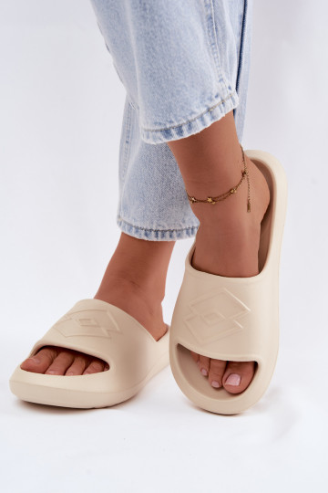 Chinelos leves femininos LOTTO SLAY 2400471U cor areia 2
