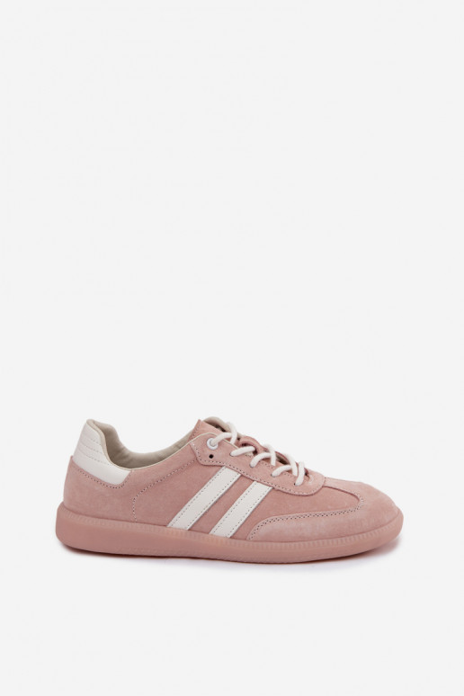 Pele de camurça À modalo de tênis Feminino cor rosa Ismina