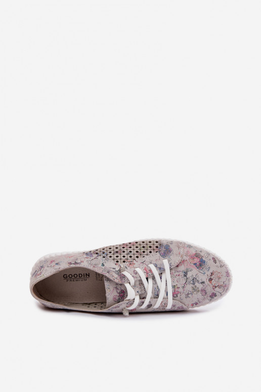 Sapatos estampados com elementos vazados em camurça sintética de várias cores Tenebra
