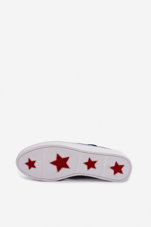 Sapatos azuis escuros femininos com elementos vazados Softie