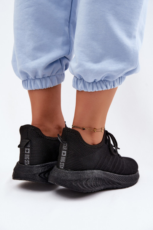 Calçado desportivo slip-on para mulheres Big Star UU274057 na cor preta