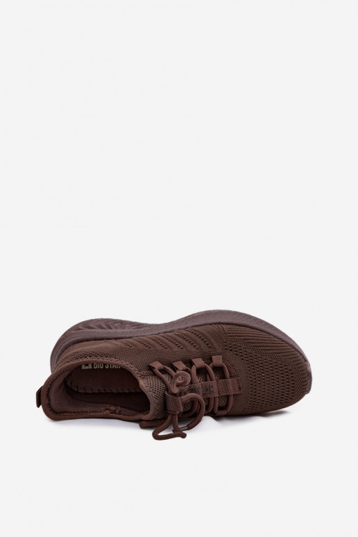 Calçado desportivo slip-on para mulheres Big Star UU274055 na cor chocolate