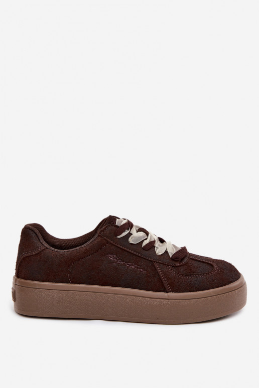 Sapatilhas femininas com plataforma e atacadores decorativos Big Star UU274004