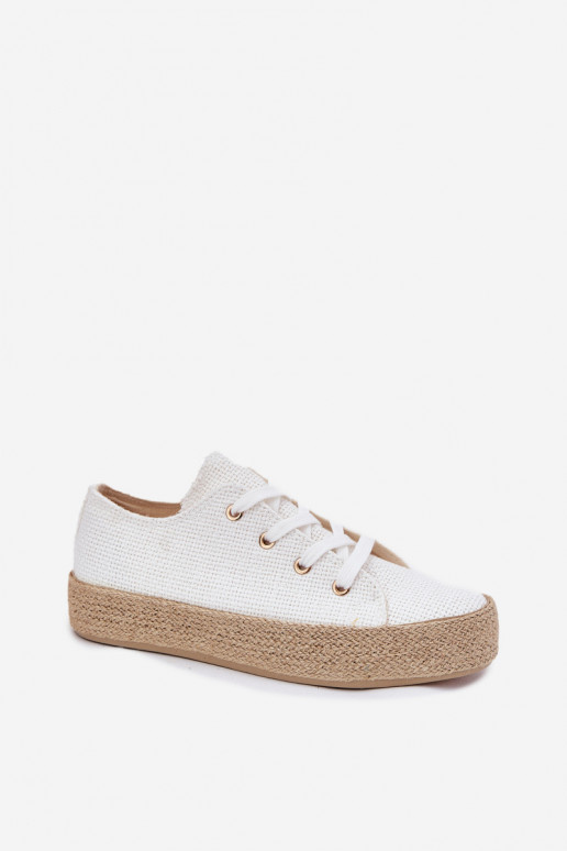 Sapatos casuais brancos de plataforma Princa
