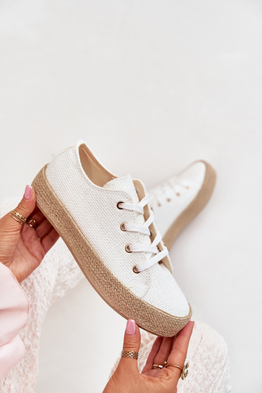 Sapatos casuais brancos de plataforma Princa
