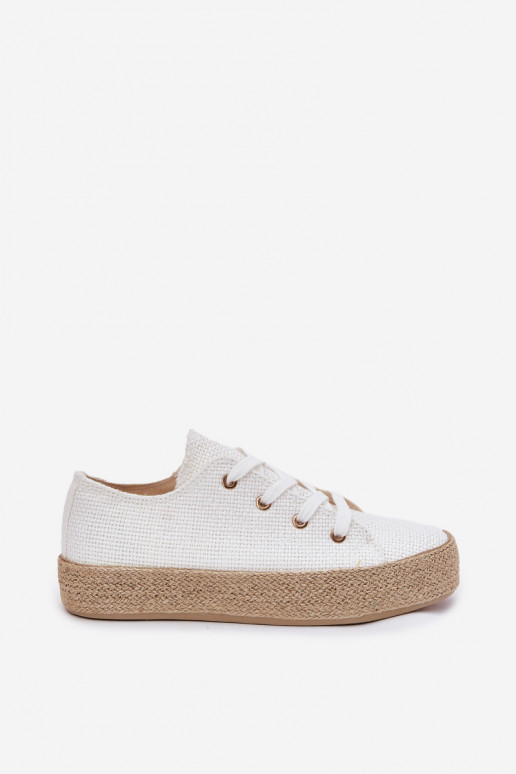 Sapatos casuais brancos de plataforma Princa