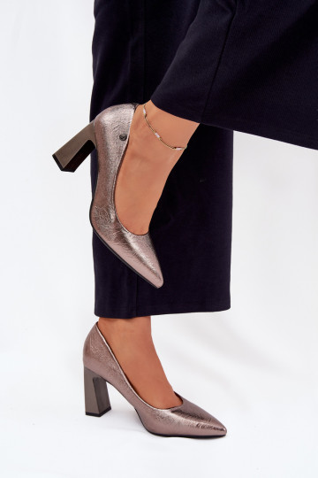 Sapatos de salto cinzentos Vinceza 62252 2