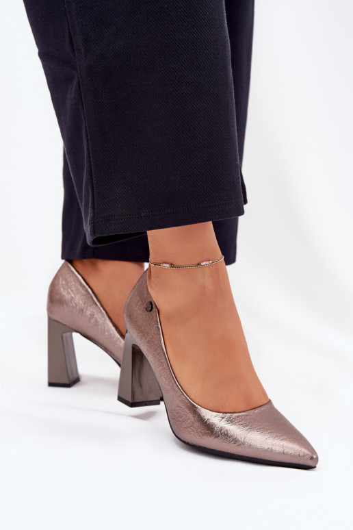 Sapatos de salto cinzentos Vinceza 62252