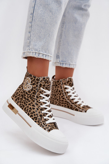 Calçados casuais com plataforma e estampa de leopardo Meloria 2