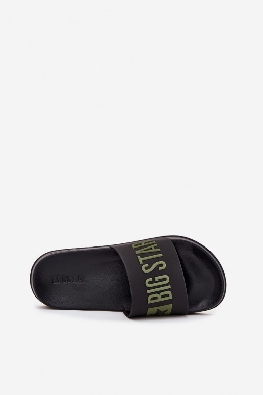 Chinelos masculinos pretos "Big Star SS174359"