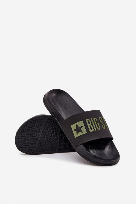 Chinelos masculinos pretos "Big Star SS174359"