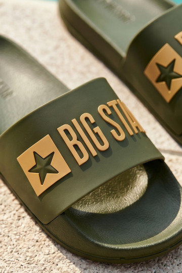 Chinelos masculinos verdes "Big Star SS174360" 2