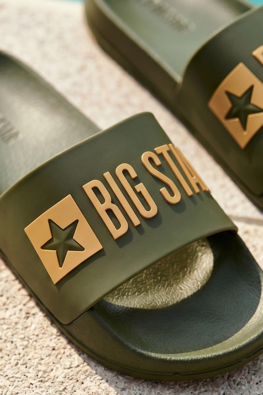 Chinelos masculinos verdes "Big Star SS174360"
