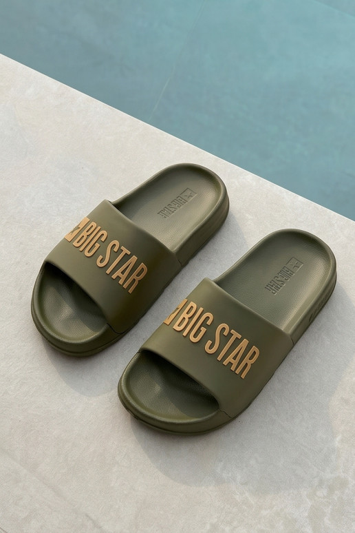Chinelos masculinos verdes "Big Star SS174360"