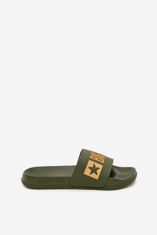 Chinelos masculinos verdes "Big Star SS174360"