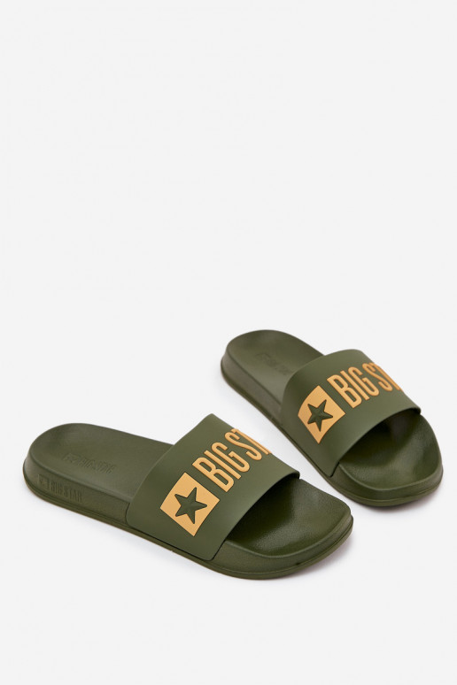 Chinelos masculinos verdes "Big Star SS174360"