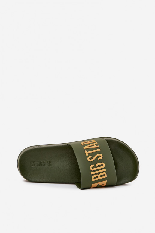 Chinelos masculinos verdes "Big Star SS174360"