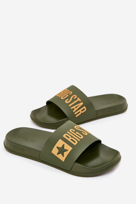 Chinelos masculinos verdes "Big Star SS174360"