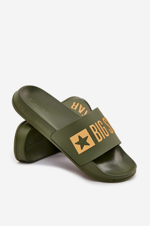 Chinelos masculinos verdes "Big Star SS174360"