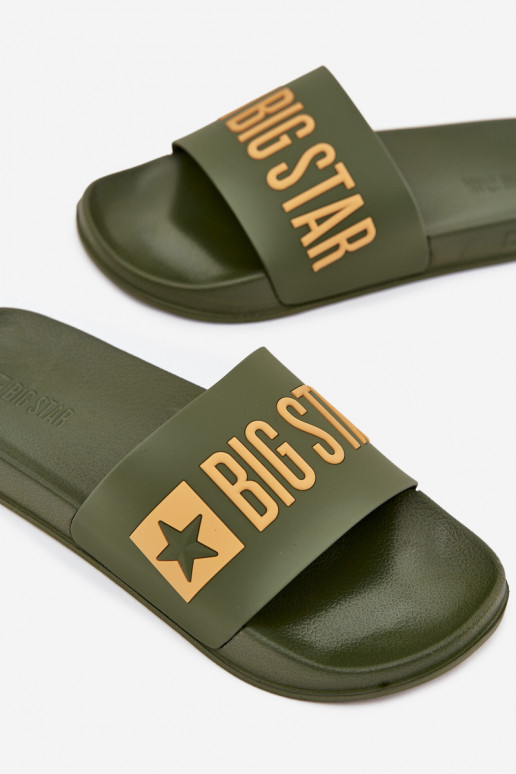 Chinelos masculinos verdes "Big Star SS174360"