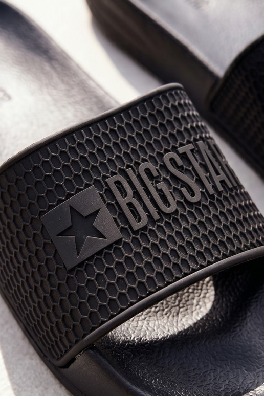 chinelas masculinas com sola leve Big Star SS174356 pretas