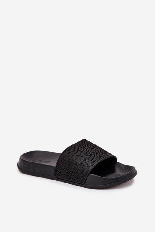 chinelas masculinas com sola leve Big Star SS174356 pretas
