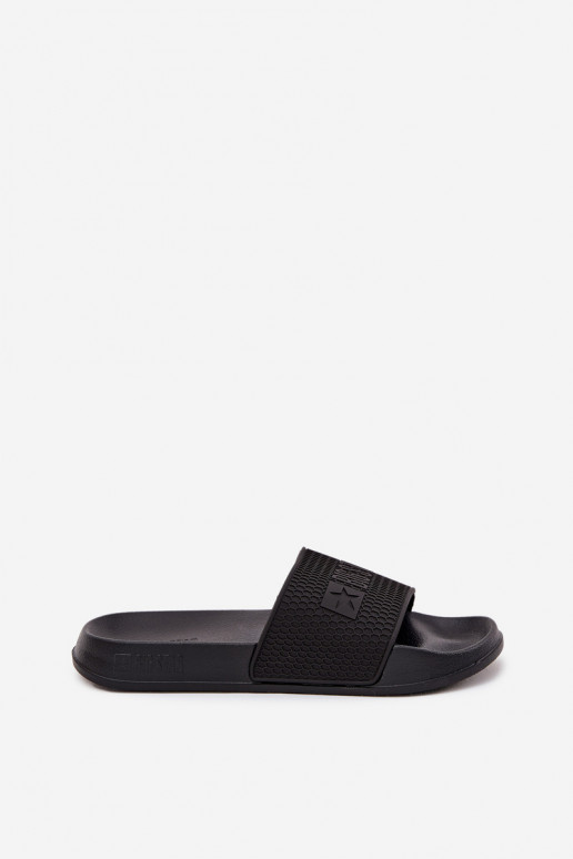 chinelas masculinas com sola leve Big Star SS174356 pretas