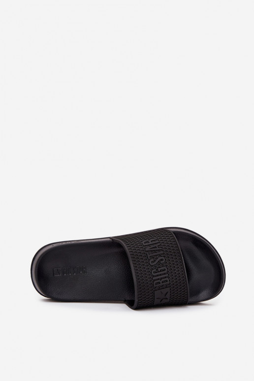 chinelas masculinas com sola leve Big Star SS174356 pretas
