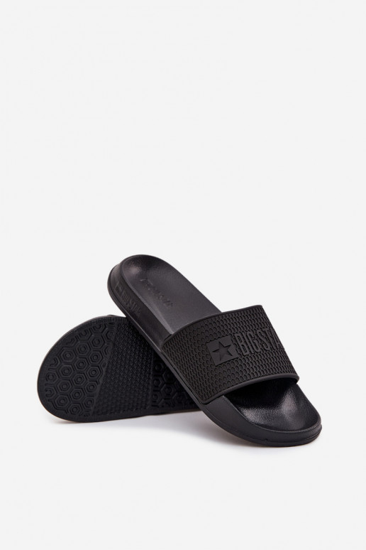 chinelas masculinas com sola leve Big Star SS174356 pretas