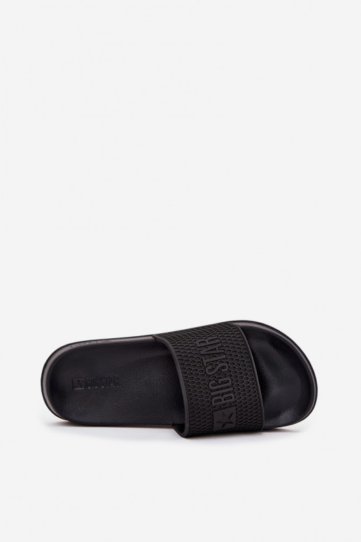 chinelas masculinas com sola leve Big Star SS174356 pretas