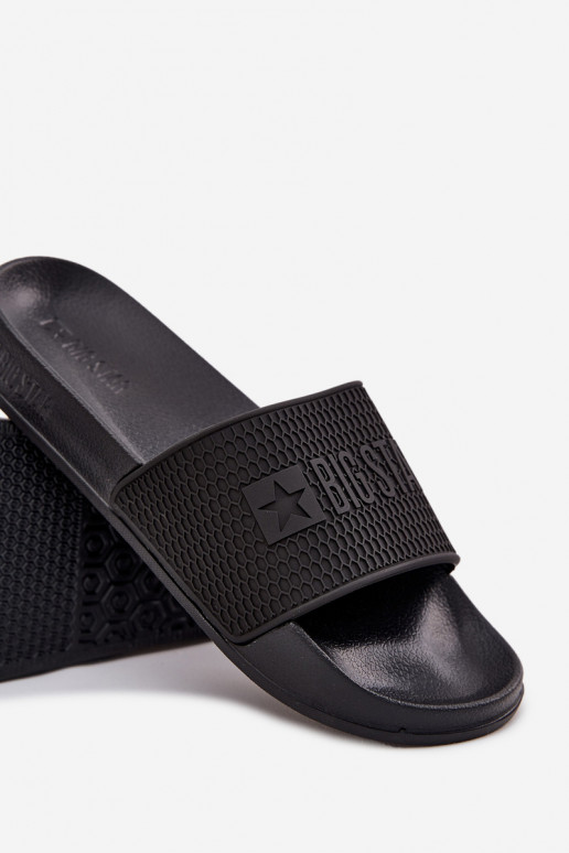 chinelas masculinas com sola leve Big Star SS174356 pretas