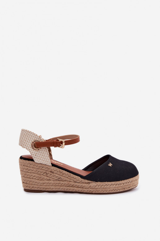 Espadrilles pretas com plataforma