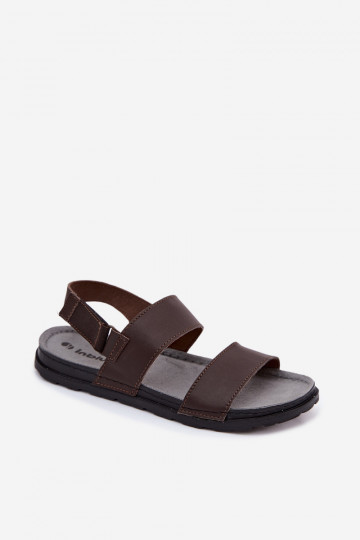 Sandálias marrons escuras masculinas INBLU