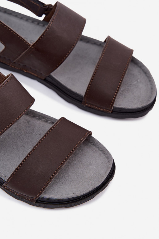 Sandálias marrons escuras masculinas INBLU