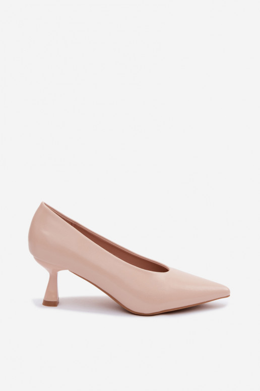 Sapatos pontudos com saltos em areia Silenta
